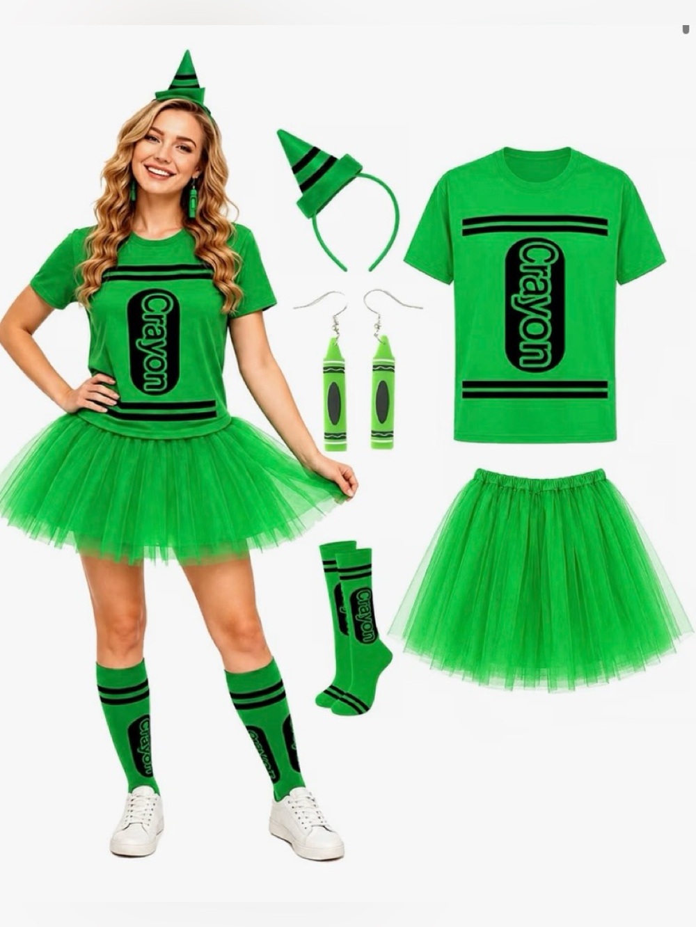 Crayon Green Women’s Costume Set - Size XL - NWT